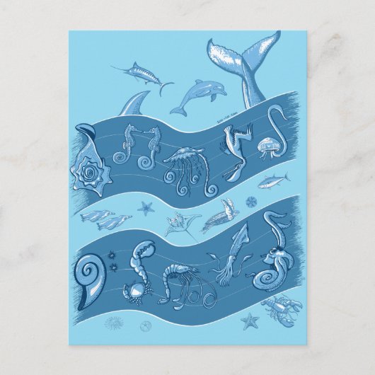 Ocean's symfonie briefkaart (Voorkant)