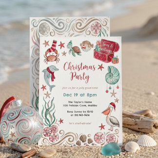 Oceanschat Kust & Groeten Kerstmis aan de kust Kaart