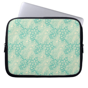 Oceanschelpen Zeegolven Abstract Vintage Patroon Laptop Sleeve