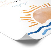 OCEANSIDE Beach Tropical Sunset Momosa Bar Sign Poster (Hoek)