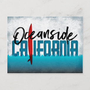 Oceanside Briefkaart California Briefkaart Surfboa