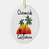 Oceanside California Keramisch Ornament (Rechts)