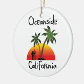 Oceanside California Keramisch Ornament (Links)