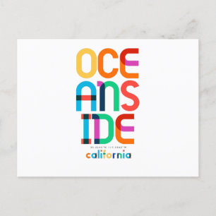 Oceanside California Mid Century, Pop Art, Briefkaart