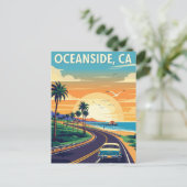  Oceanside Californië reizen Briefkaart (Staand voorkant)
