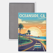 Oceanside Californië reizen Magneet (Voorkant / Achterkant)