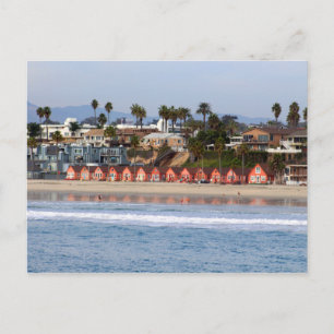 Oceanside Cottage op het strand Poster Briefkaart