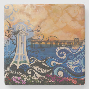Oceanside Graffiti Stenen Onderzetter
