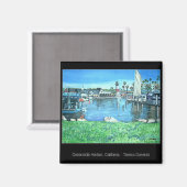 Oceanside Harbour, California Magnet Magneet (Voorkant / Achterkant)