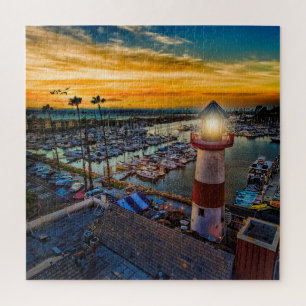 Oceanside Harbour tegen zonsondergang Legpuzzel