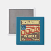 Oceanside Ny Its Where My Story Begins  Magneet (Voorkant / Achterkant)