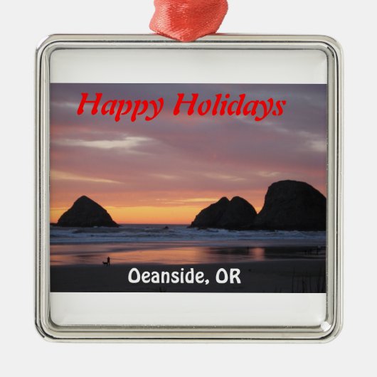 Oceanside, Oregon Ordiment Metalen Ornament (Voorkant)