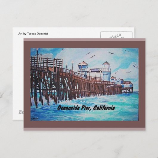 Oceanside Pier Paining Briefkaart (Voorkant / Achterkant)