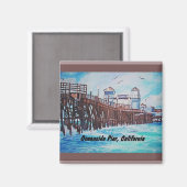 Oceanside pier schilderij magneet (Voorkant / Achterkant)