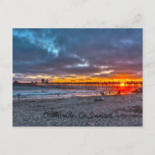 Oceanside Pier Sunset Briefkaart