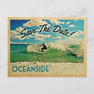 Oceanside Save the Date California Surfing Aankondigingskaart