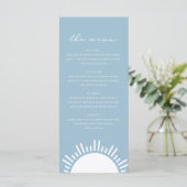 OCEANSIDE Stofachtig Lichtblauw Zon Oceaan Thema M Menu (Staand voorkant)