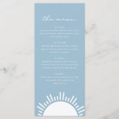 OCEANSIDE Stofachtig Lichtblauw Zon Oceaan Thema M Menu (Voorkant)