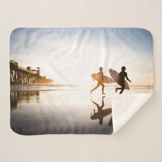 Oceanside Strand Sherpa Deken (Voorkant (horizontaal))