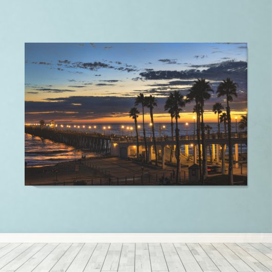 Oceanside Sunset Canvas Afdruk (Insitu (Houten vloer))