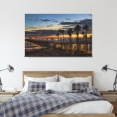 Oceanside Sunset Canvas Afdruk (Insitu (Slaapkamer))