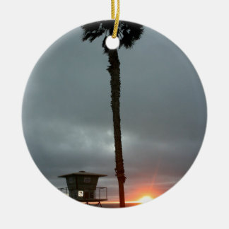 Oceanside Sunset Keramisch Ornament