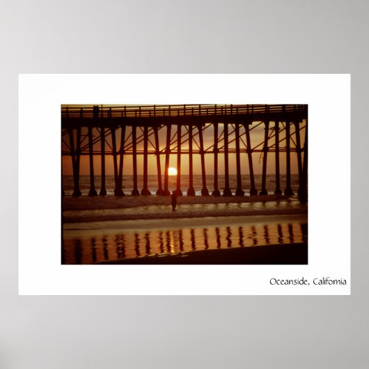 Oceanside Sunset Poster (Voorkant)