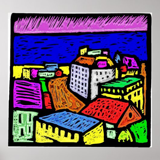 Oceanside Town Poster (Voorkant)