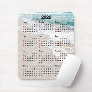 Oceanstrand Zand 2026 Kalender Muismat