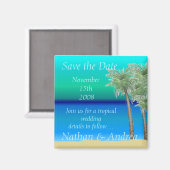 Oceanview Tropical Save the Date Magneet (Voorkant / Achterkant)