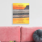 Oceanzonsondergang "Doe het toch" Canvas Afdruk (Insitu (Woonkamer))