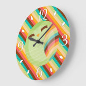 OCee Owl Stripes-klok Grote Klok (Hoek)