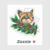 Ocelot Cat's Berries Sticker (Vel)