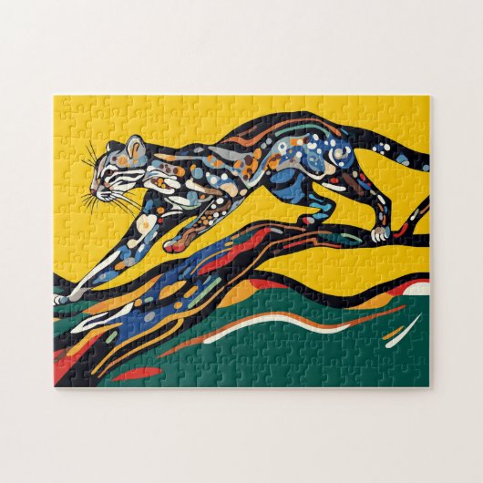 Ocelot dans un puzzle d'arbre (Horizontal)