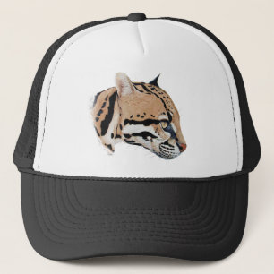 Ocelot Portrait Trucker Pet