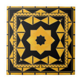 Ocher Black Geometric Bathroom Tegel Tegeltje (Voorkant)