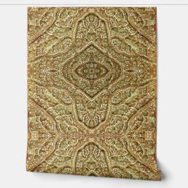 Ocher Organisch abstract patroon vinyl behang