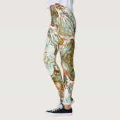 Ocher textuur met pixelated knik en krassen de leggings (Links)