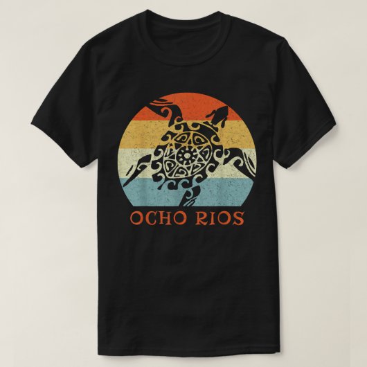 Ocho Rios Jamaica Retro Throwback Vakantie T-shirt (Design voorkant)