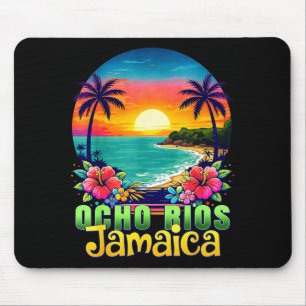 Ocho rios jamaica strand tropische zonsondergang z muismat