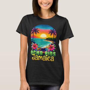 Ocho rios jamaica strand tropische zonsondergang z t-shirt