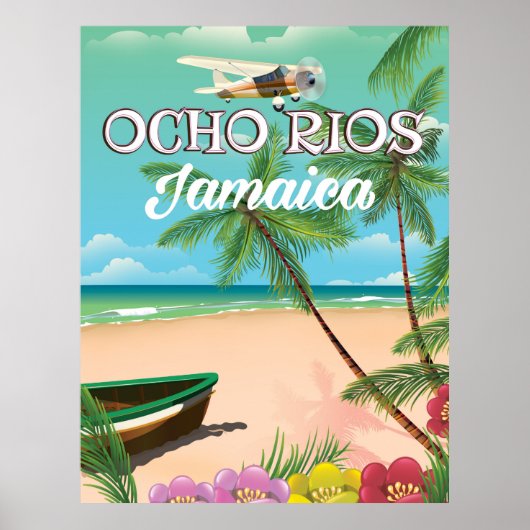 Ocho Rios Jamaïque affiche voyage (Devant)