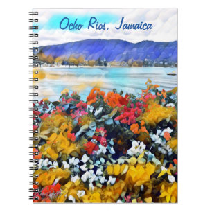 Ocho Rios Neon Pop Art Floral Notitieboek