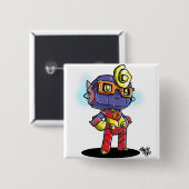 Ocho Vierkante Button 5,1 Cm (Voorkant /achterkant)