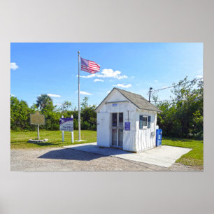 Ochopee, Florida, Postkantoor, Kleinste in de VS Poster