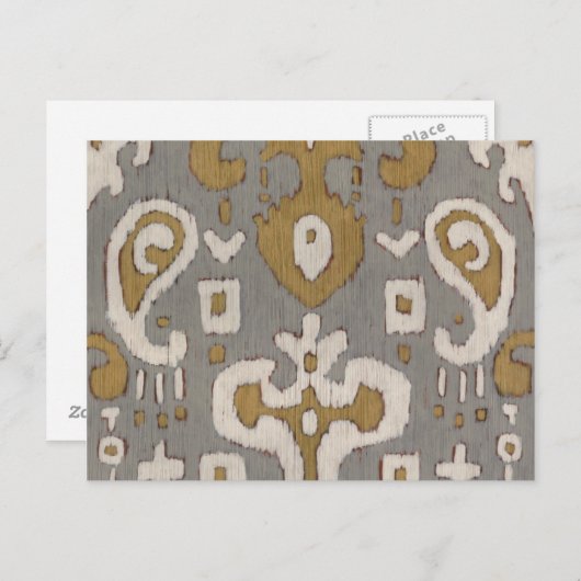 Ochre Ikat I Briefkaart (Voorkant / Achterkant)