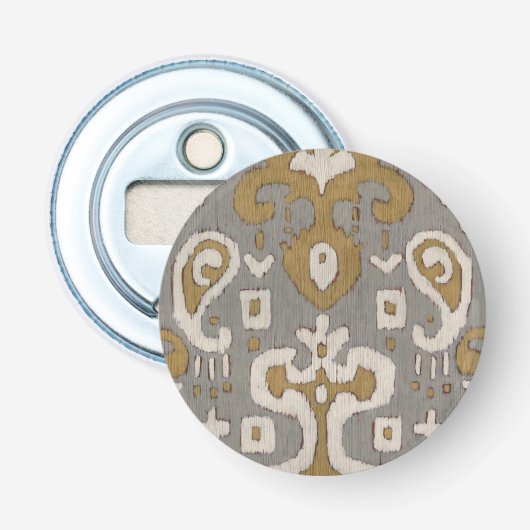 Ochre Ikat I Button Flesopener (Voorkant)