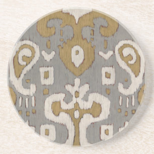 Ochre Ikat I Zandsteen Onderzetter