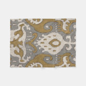 Ochre Ikat II Fleece Deken (Voorkant (Horizontaal))