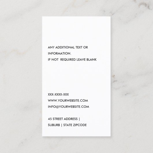 OCHRE NAVY GRIJZE ELEKTRISCHE LAMP ELEKTRICIAN ELE VISITEKAARTJE (Achterkant)